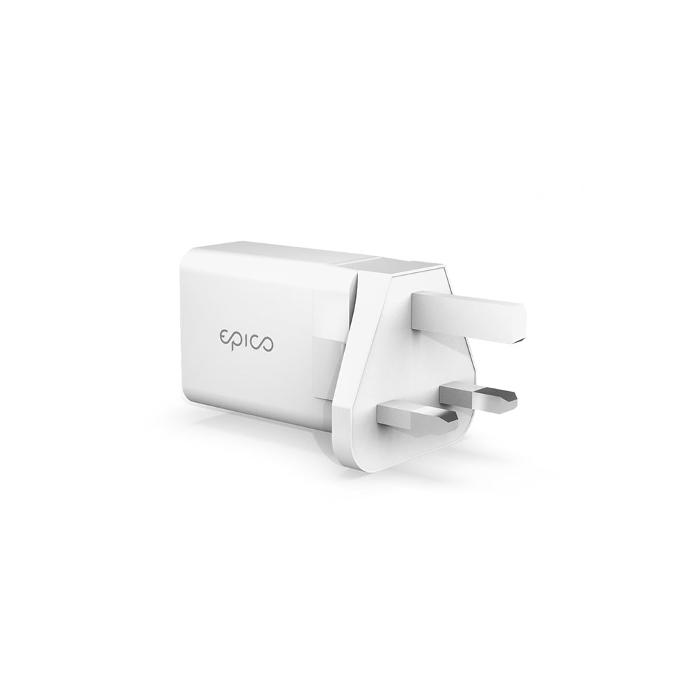 EPICO 20W USB-C PD CHARGER EU&UK PLUG, WHITE