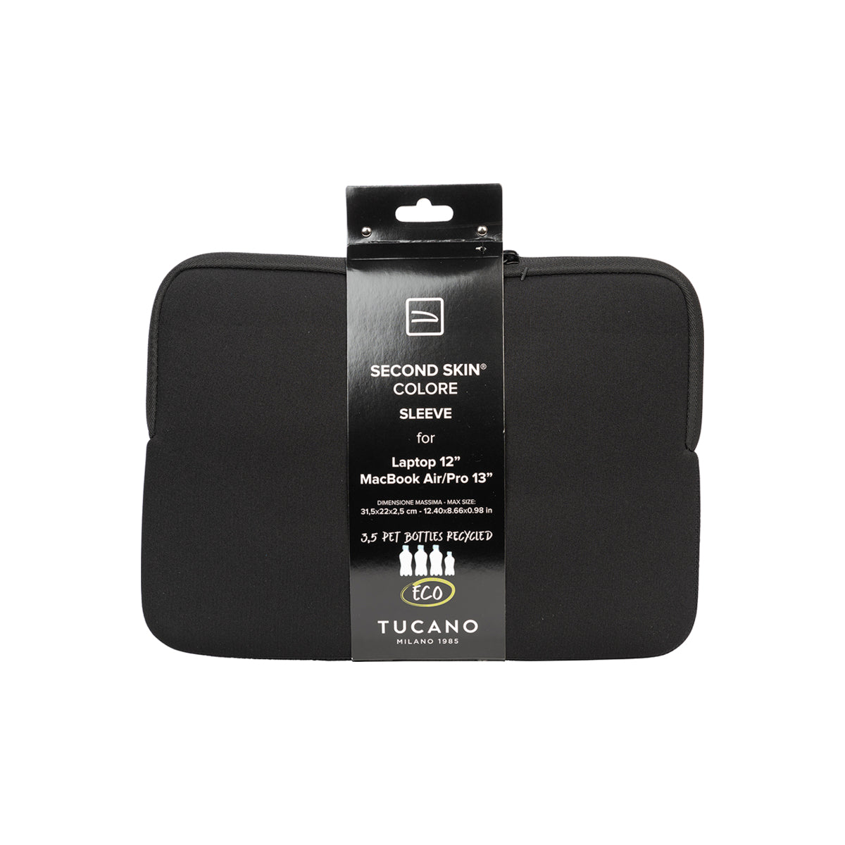 Tucano Colore Second Skin puzdro pre MacBook Air / Pro 13" - čierne
