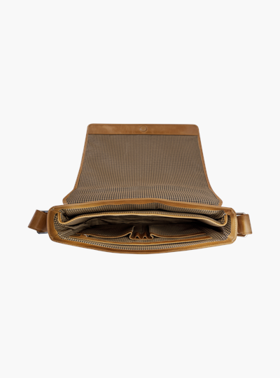 dbramante1928 - Marselisborg (2. generácia) taška na laptop Messenger 14, zlatá hnedá