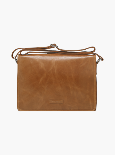 dbramante1928 - Marselisborg (2. generácia) taška na laptop Messenger 14, zlatá hnedá