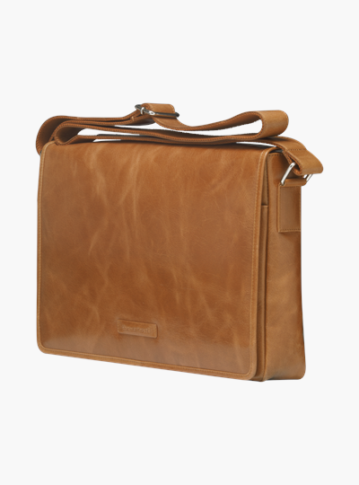 dbramante1928 - Marselisborg (2. generácia) taška na laptop Messenger 14, zlatá hnedá