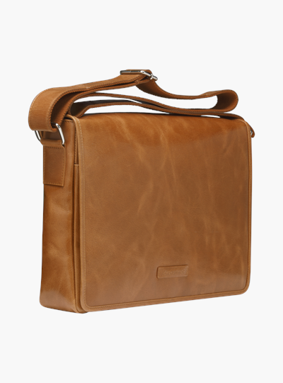 dbramante1928 - Marselisborg (2. generácia) taška na laptop Messenger 14, zlatá hnedá