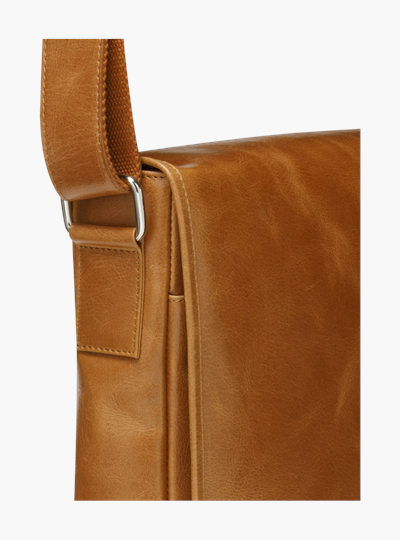 dbramante1928 - Marselisborg (2. generácia) taška na laptop Messenger 14, zlatá hnedá