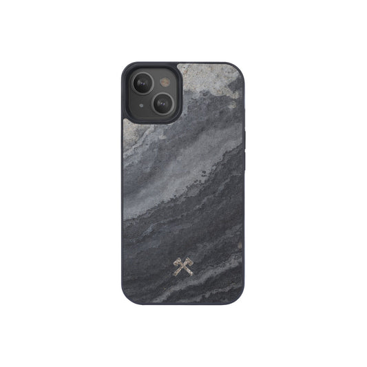 Woodcessories Bumper Case MagSafe for iPhone 13 - Camo Gray / Real Slate Stone