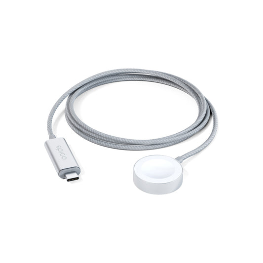 EPICO USB-C Fast Magnetic Charger pre Apple Watch 1.2m - Strieborná