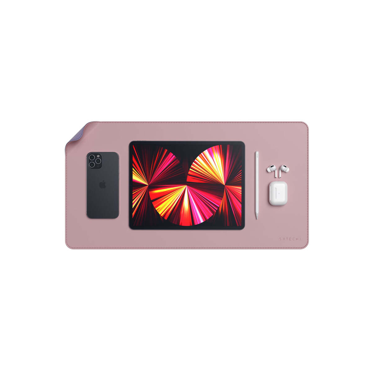 Satechi dual sided Eco-leather Deskmate - Pink/Purple