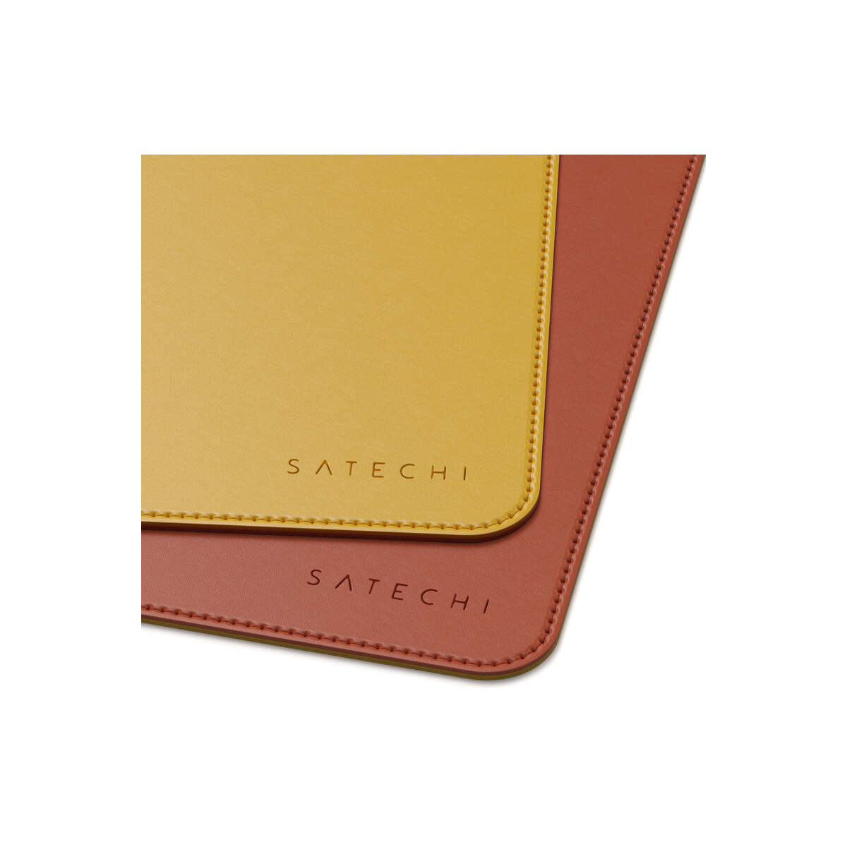 Satechi dual sided Eco-leather Deskmate - Yellow/Orange