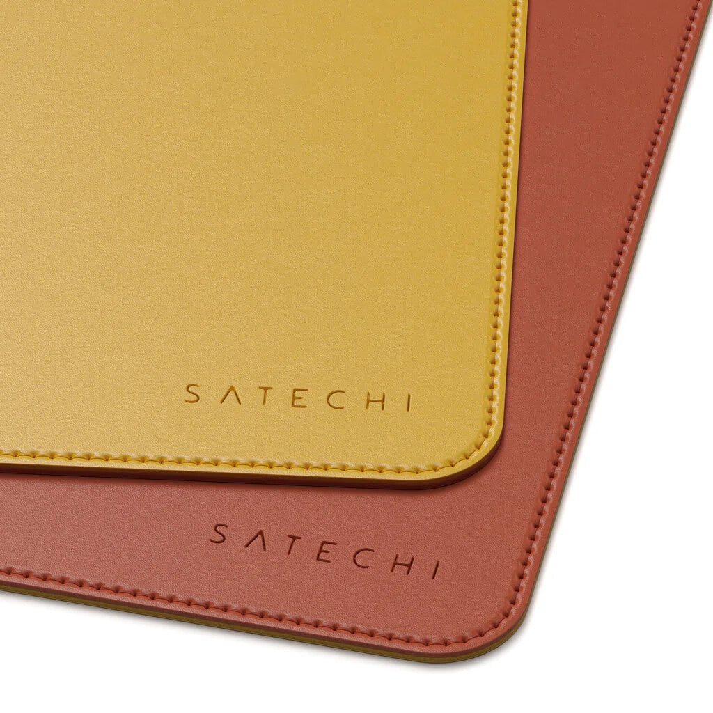 Satechi dual sided Eco-leather Deskmate - Yellow/Orange