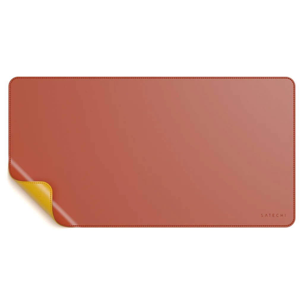 Satechi dual sided Eco-leather Deskmate - Yellow/Orange