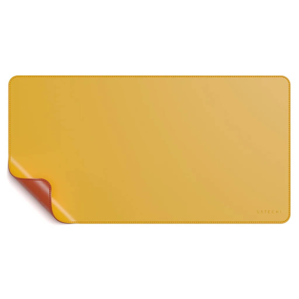 Satechi dual sided Eco-leather Deskmate - Yellow/Orange