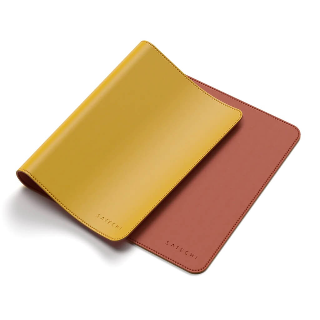 Satechi dual sided Eco-leather Deskmate - Yellow/Orange