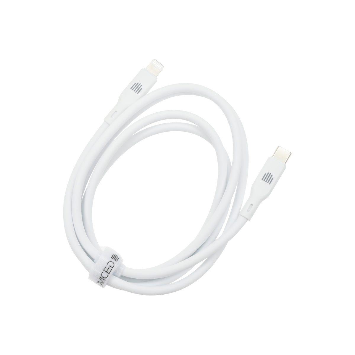 Dviced Kábel USB - C na Lightning silikon 1,25m - Biely