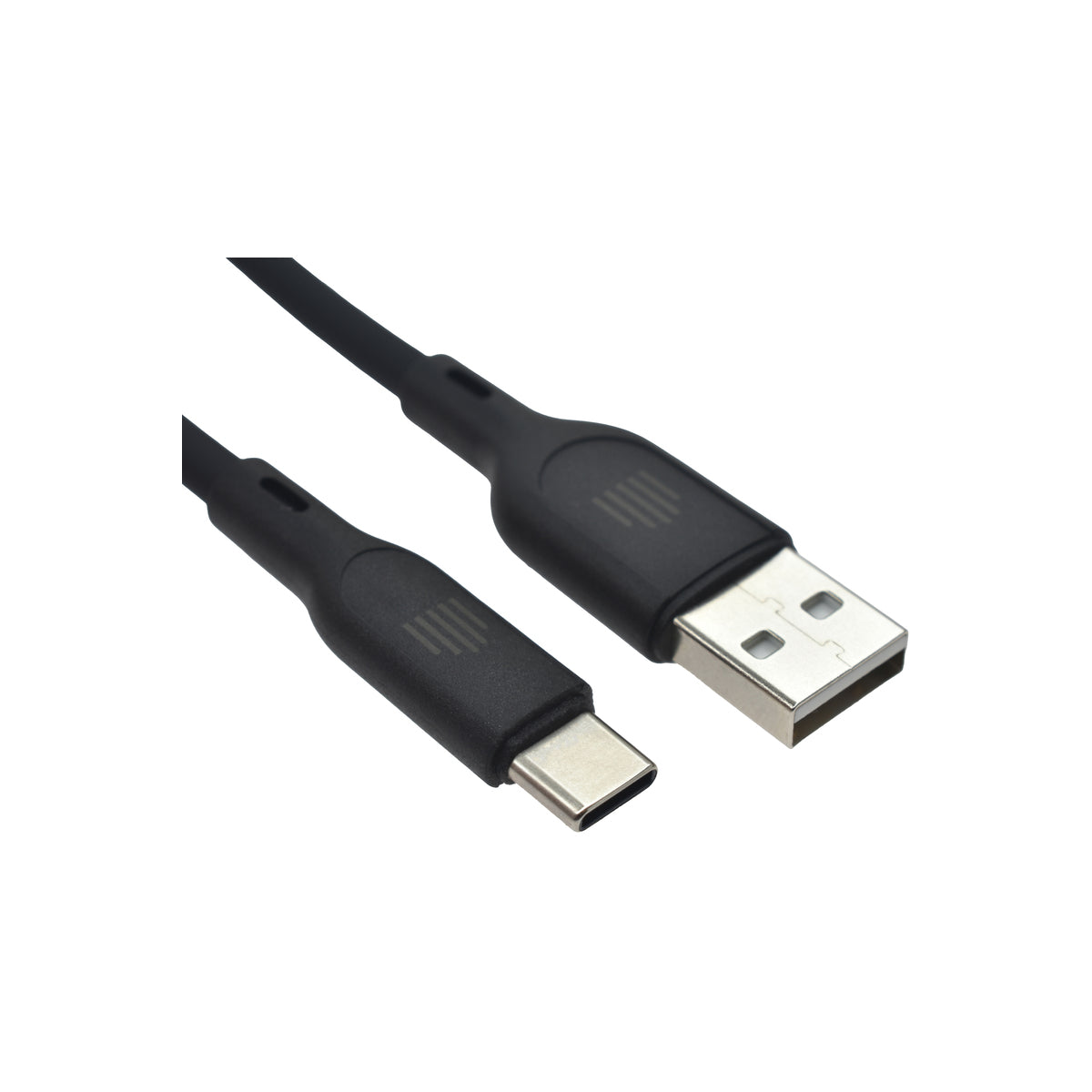Vedený kábel USB - A na C silikón 1,25m - Čierny
