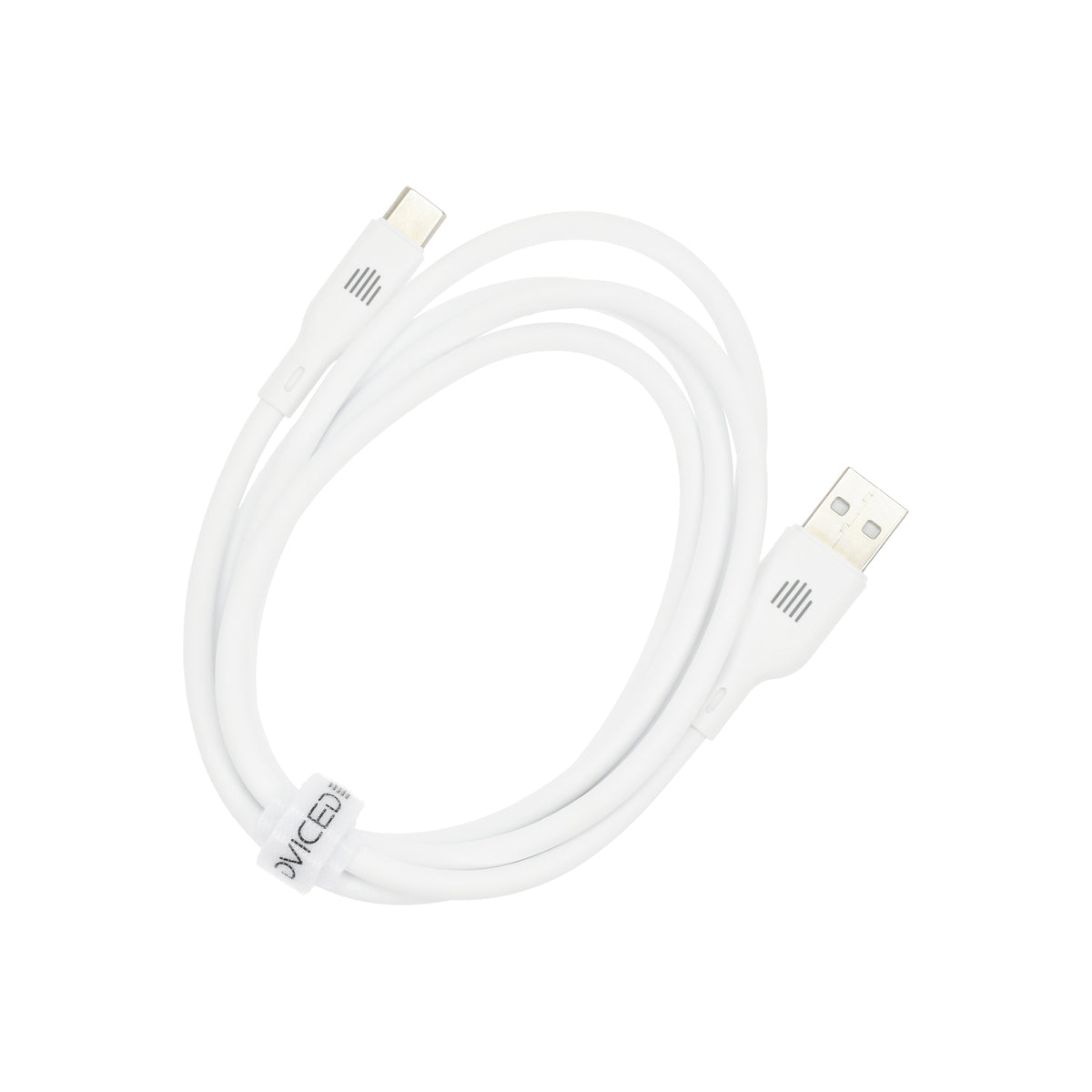 Vedený kábel USB - A na C silikón 1,25m - Biely