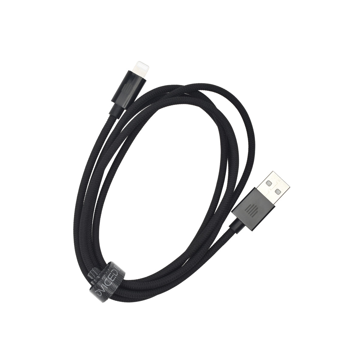 Vedený kábel USB - A na Lightning Nylon Textile 1,25 m - Čierny
