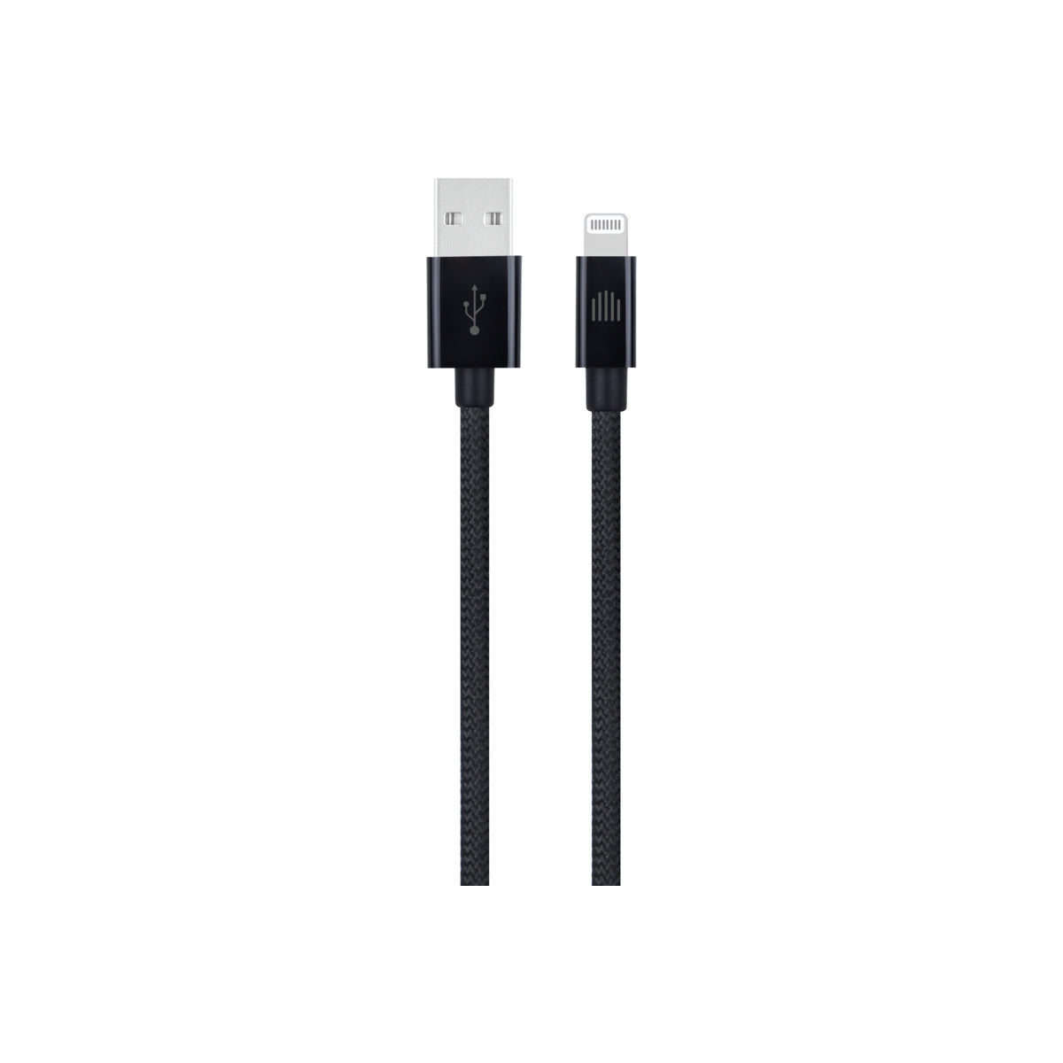 Vedený kábel USB - A na Lightning Nylon Textile 1,25 m - Čierny