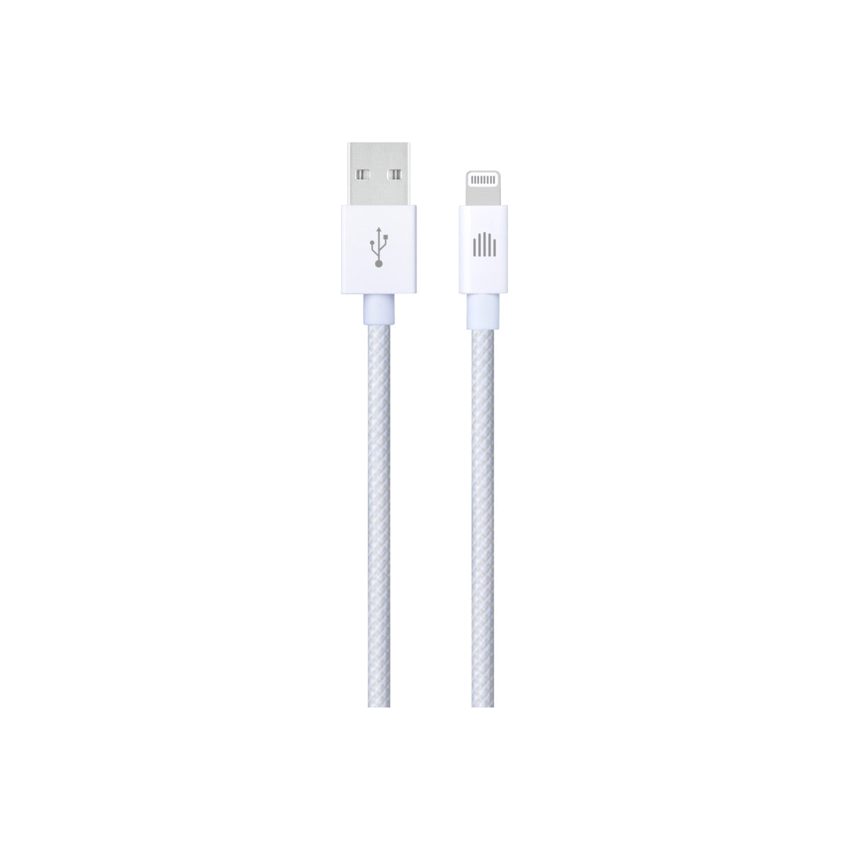 Vedený kábel USB - A na Lightning Nylon Textile 1,25 m - biely
