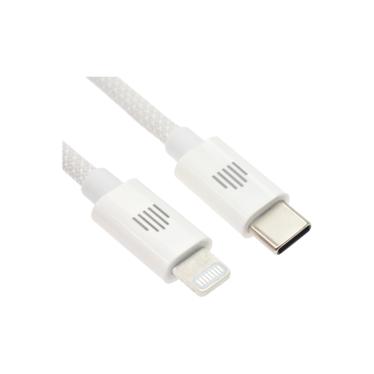 Dviced Kábel USB - C na Lightning Nylon Textile 1,25m - Biely