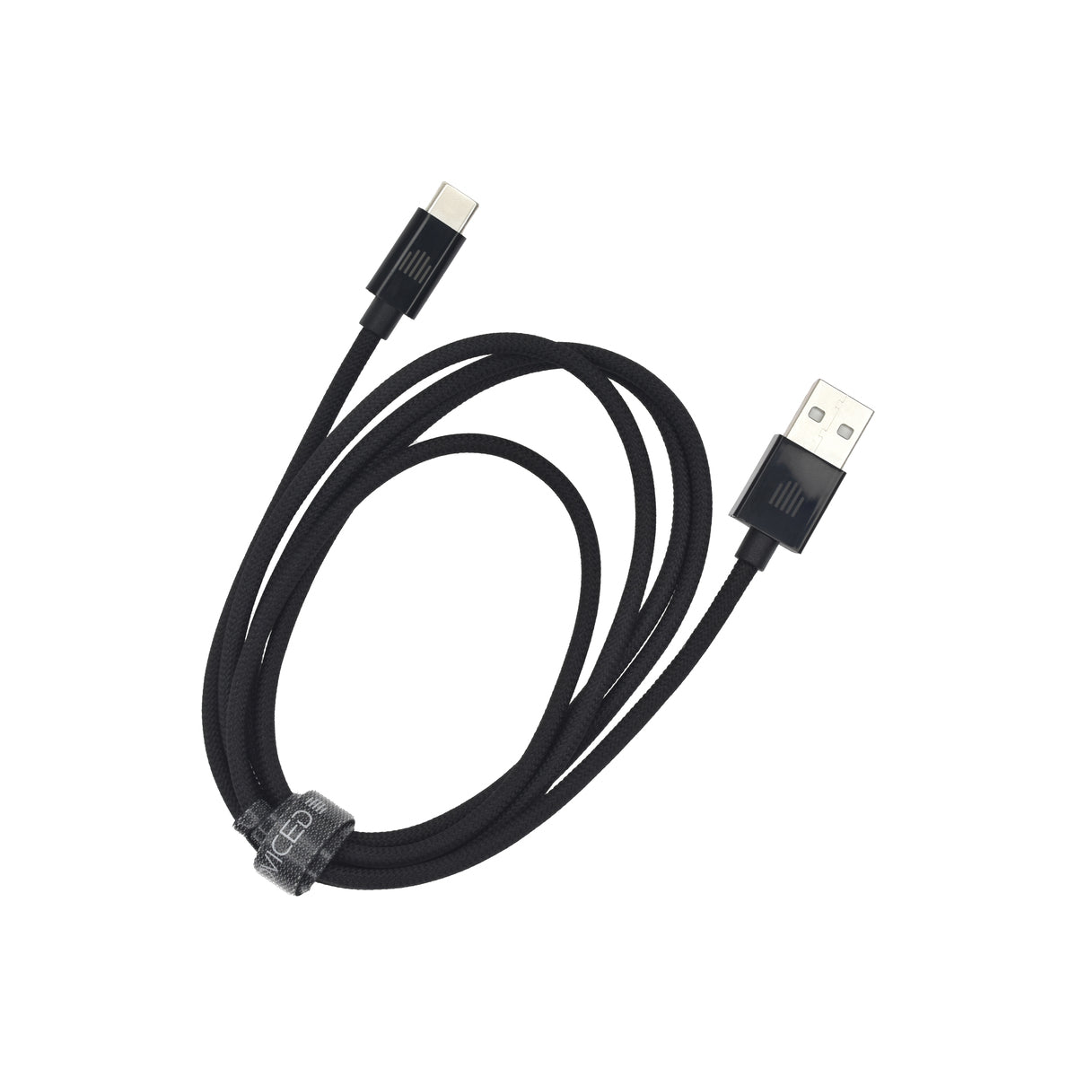 Dviced Kábel USB - A na USB - C Nylon Textil 1,25m - Čierna