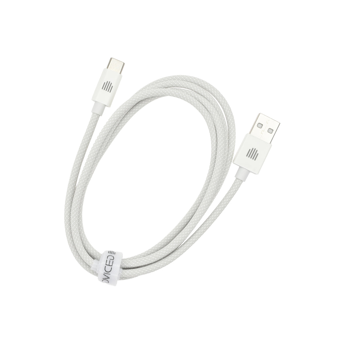 Dviced Kábel USB - A na USB - C Nylon Textil 1,25m - Biela
