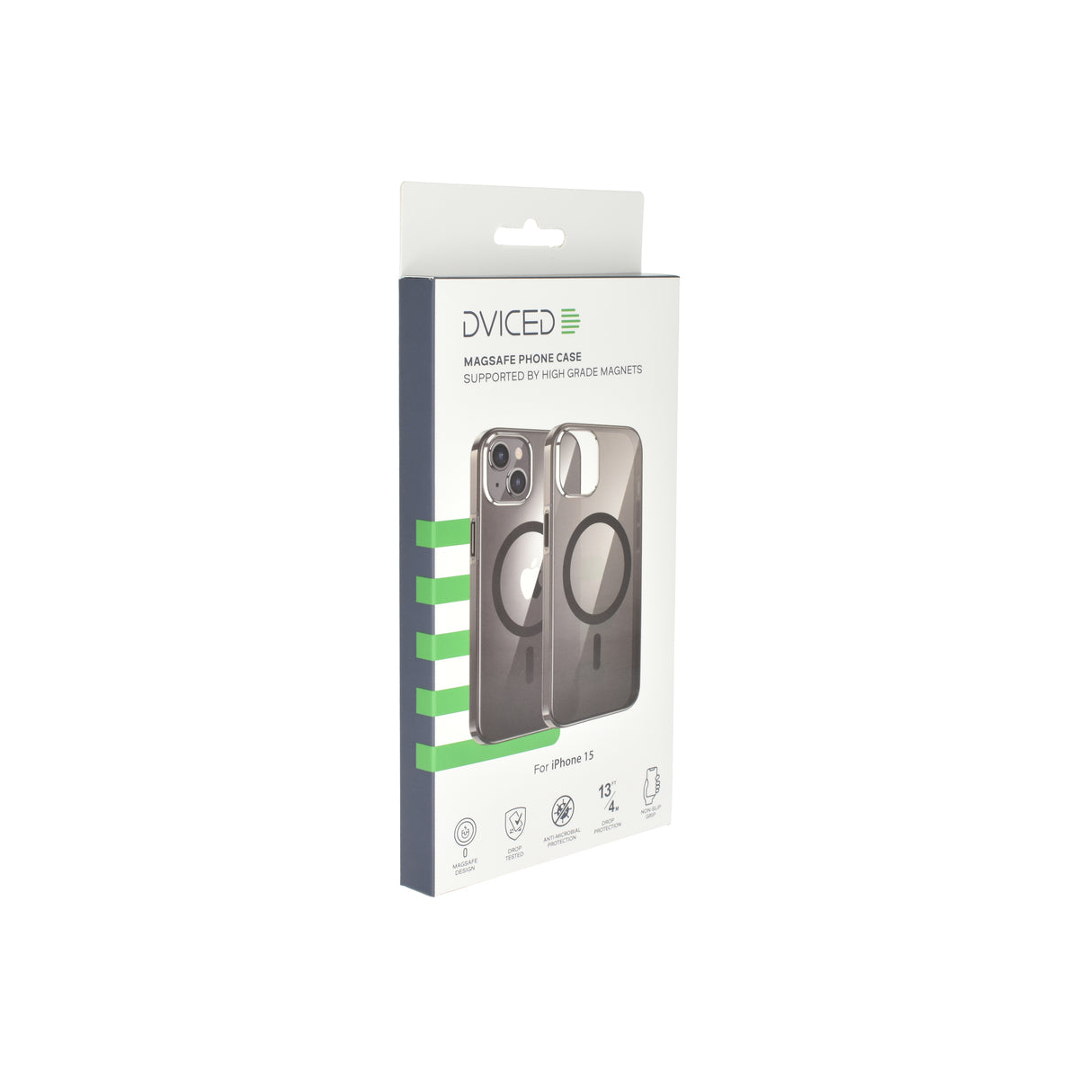 Puzdro Dviced Magsafe iPhone 15 číre - čierne