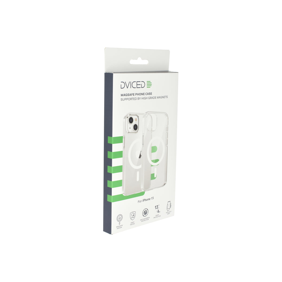 Puzdro Dviced Magsafe iPhone 15 číre - Biele