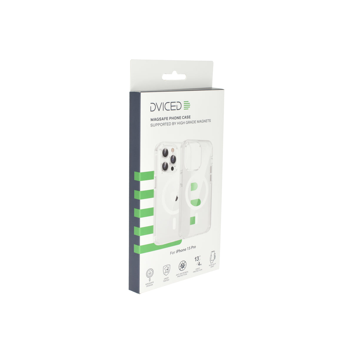 Puzdro Dviced Magsafe iPhone 15 Pro číre – biele