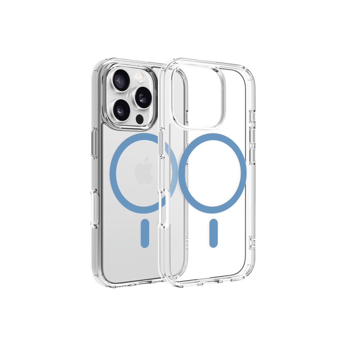 Priehľadné puzdro Dviced Magsafe iPhone 16 Pro – modré