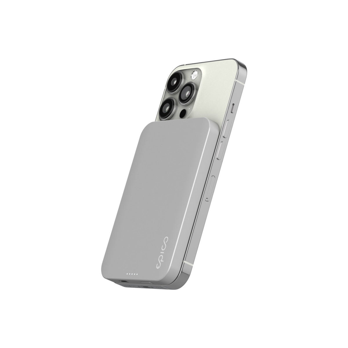 Epico 5000mAh Aluminium Power Banka - Strieborná