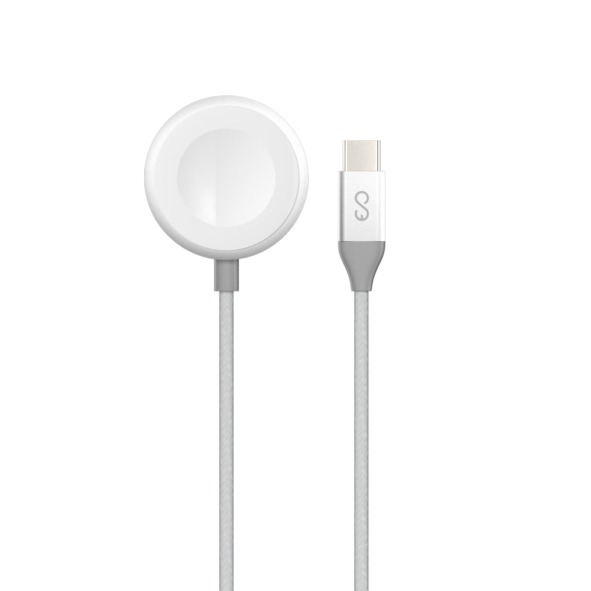 Nabíjací kábel USB-C pre Apple Watch Epico 1,2m - strieborný