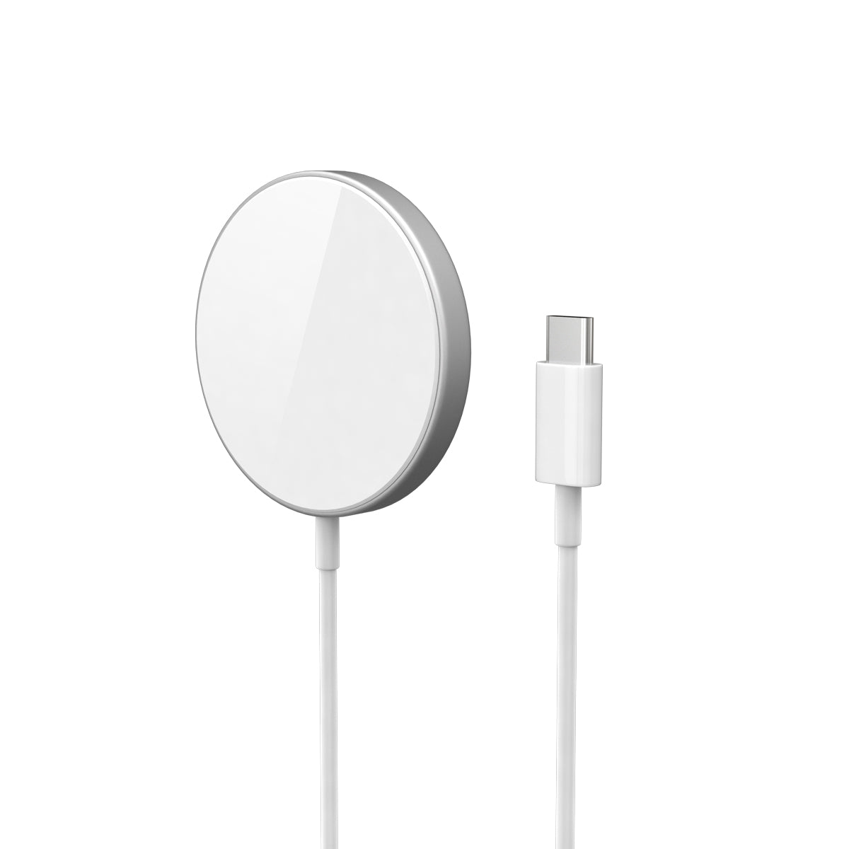 MagSafe bezdrôtová nabíjačka iSTYLE Fast Magnetic Wirelles Charger - streiborná