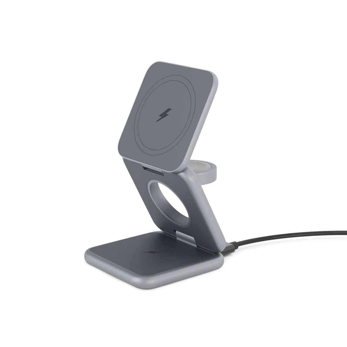 MagSafe skladací bezdrôtový nabíjací stojan iSTYLE Mag+ - vesmírne šedý