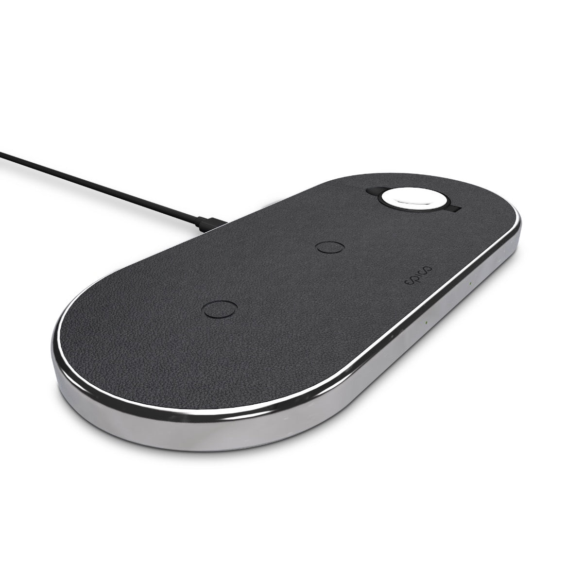 Epico Wireless Charging Base 3in1 čierna PU koža- space grey základňa
