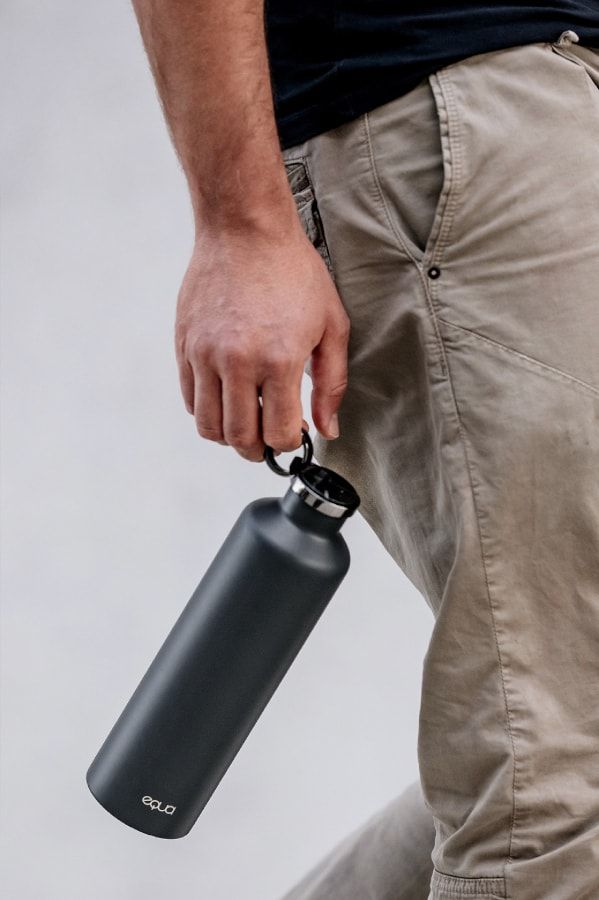 Equa Smart nerezová fľaška - Dark grey