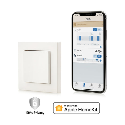 Vypínač Eve Light Wall Switch s podporou Thread