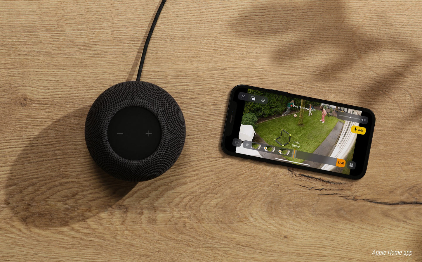 Vonkajšia HomeKit kamera Eve Outdoor Cam Secure Floodlight Camera