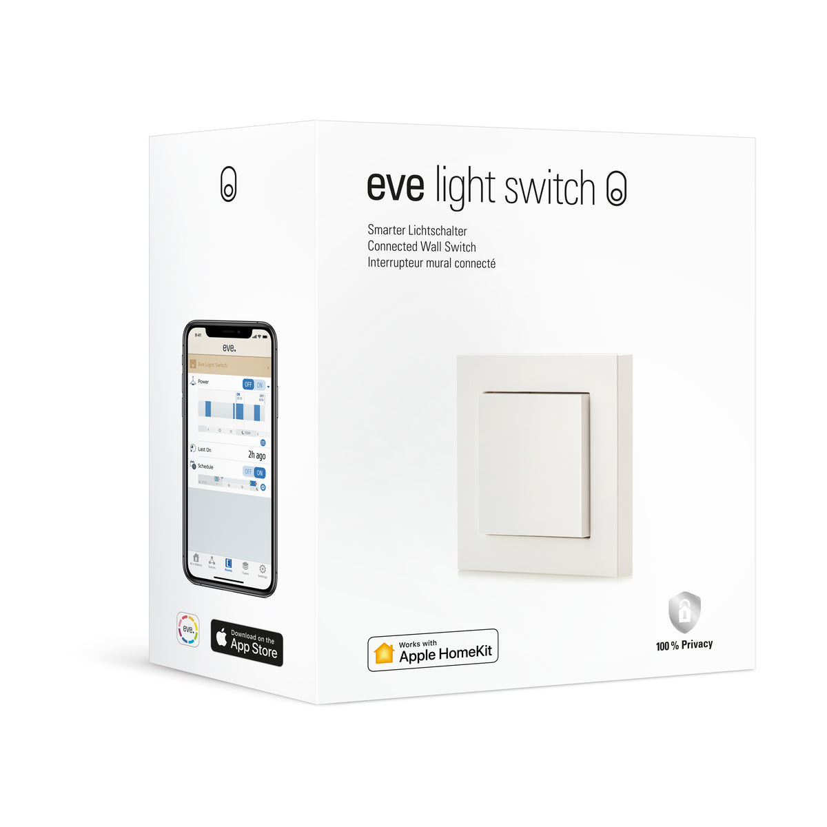 Vypínač Eve Light Wall Switch s podporou Thread