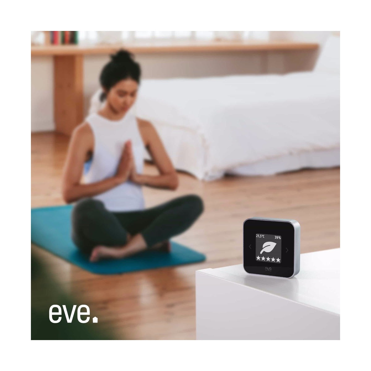 Vnútorný monitor kvality ovzdušia Eve Room s podporou Thread