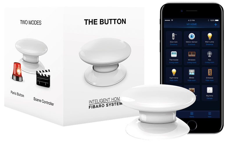 Fibaro The Button, HomeKit enabled multicontroler (white)
