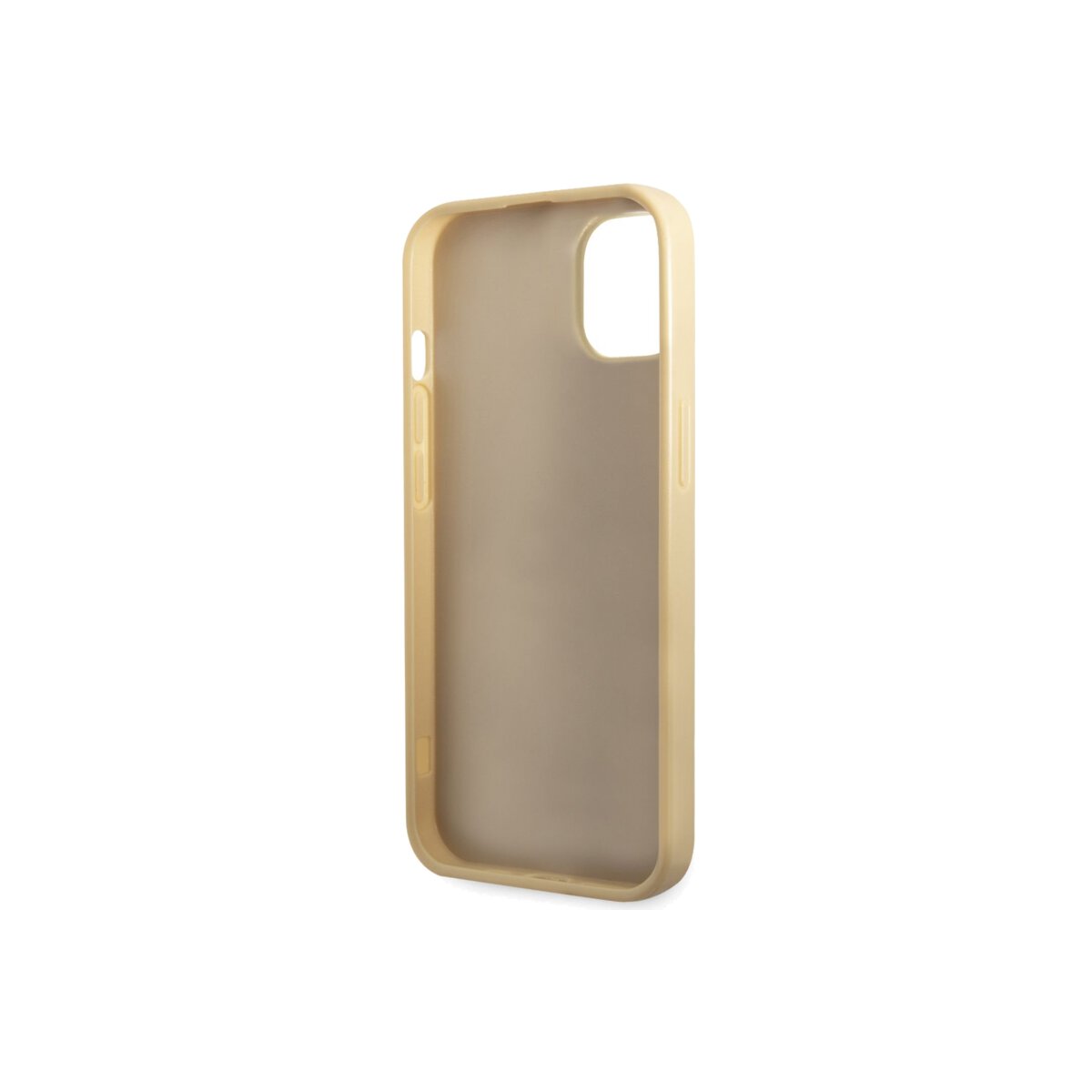Guess Glitter Flakes Case with Metal logo for iPhone 14 Max Gold
