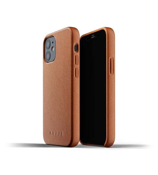 MUJJO Full Leather Case for iPhone 12 mini Tan