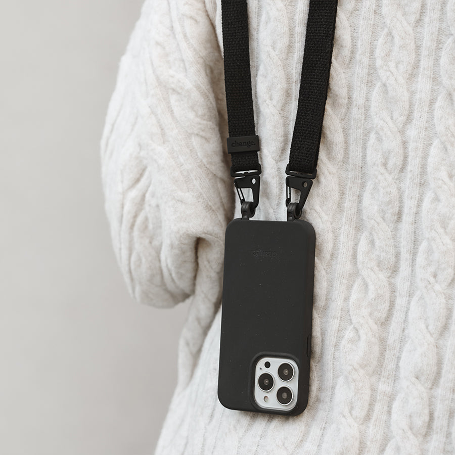 Woodcessories Change Case Lanyard - Black - iPhone 14 Plus