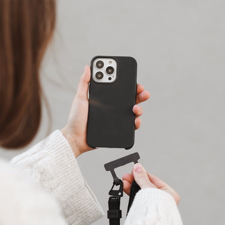Woodcessories Change Case Lanyard - Black - iPhone 14 Plus