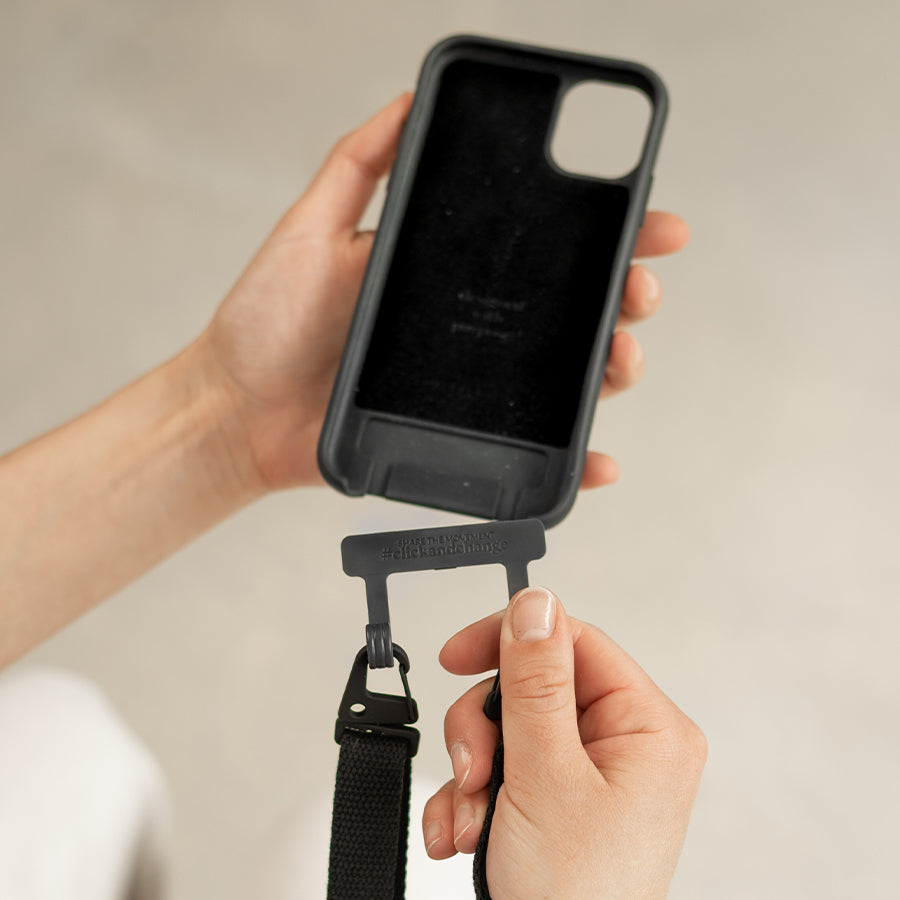 Woodcessories Change Case Lanyard - Black - iPhone 14 Plus