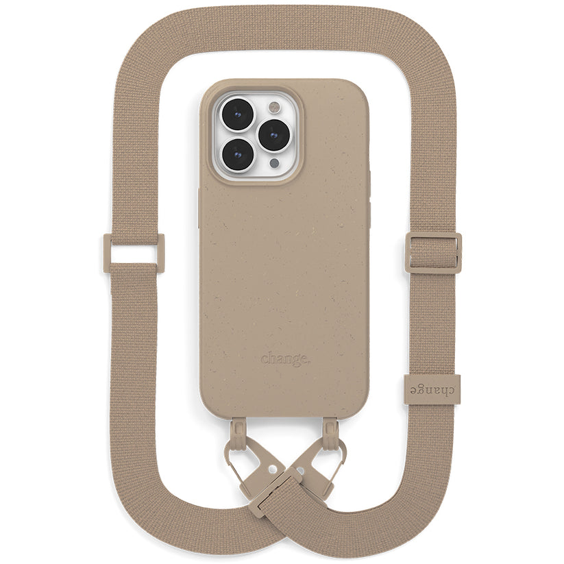 Woodcessories Change Case Lanyard - Taupe Brown - iPhone 14 Pro