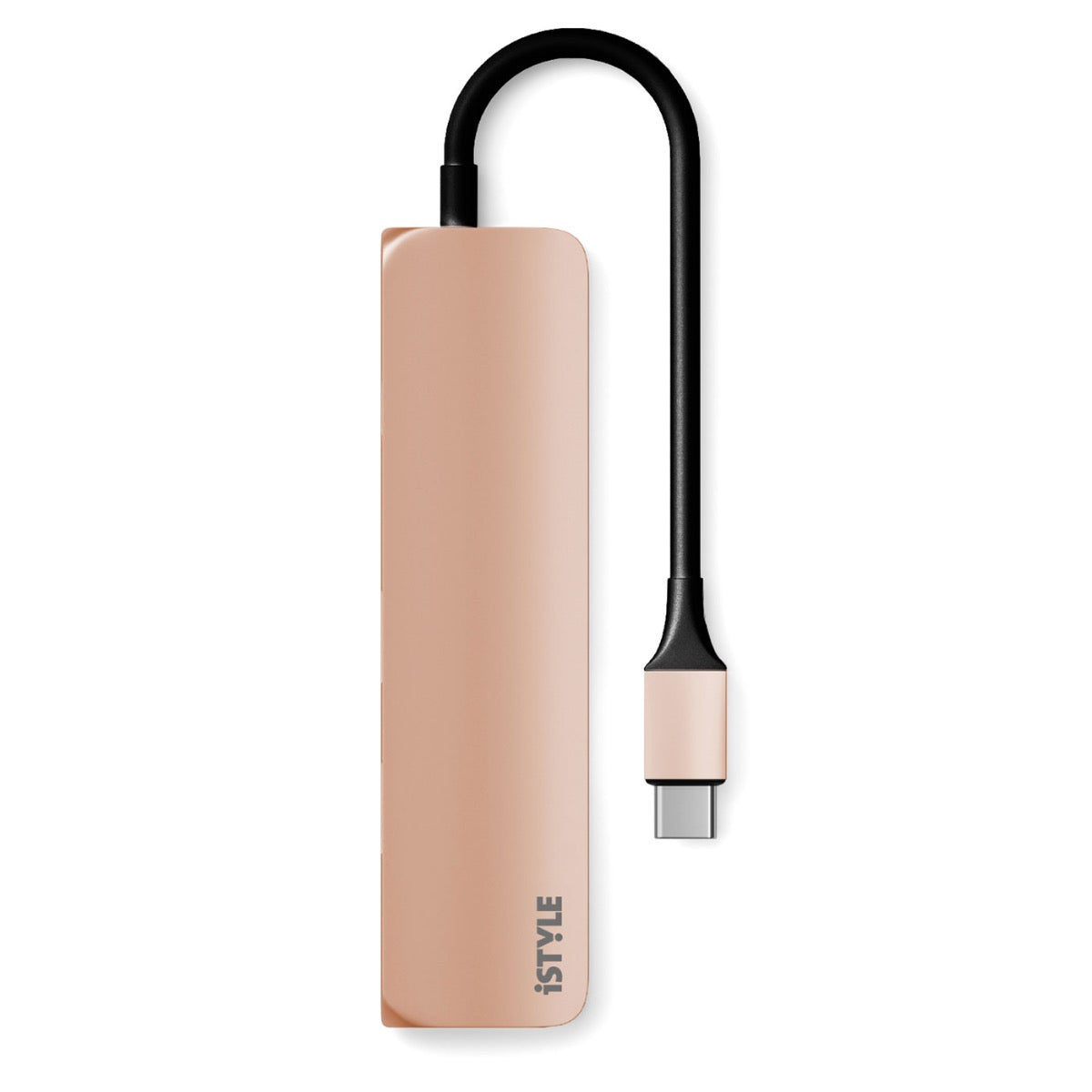 USB-C Hub adaptér iSTYLE - zlatý / čierny
