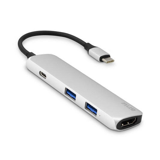USB-C Hub adaptér iSTYLE - strieborný