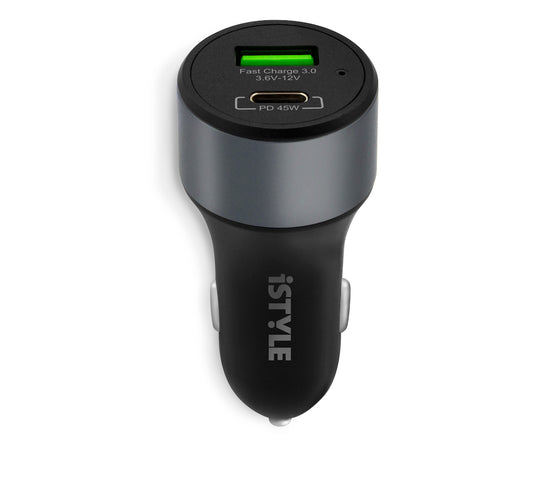 Autonabíjačka iSTYLE 45W PD - vesmírne šedá