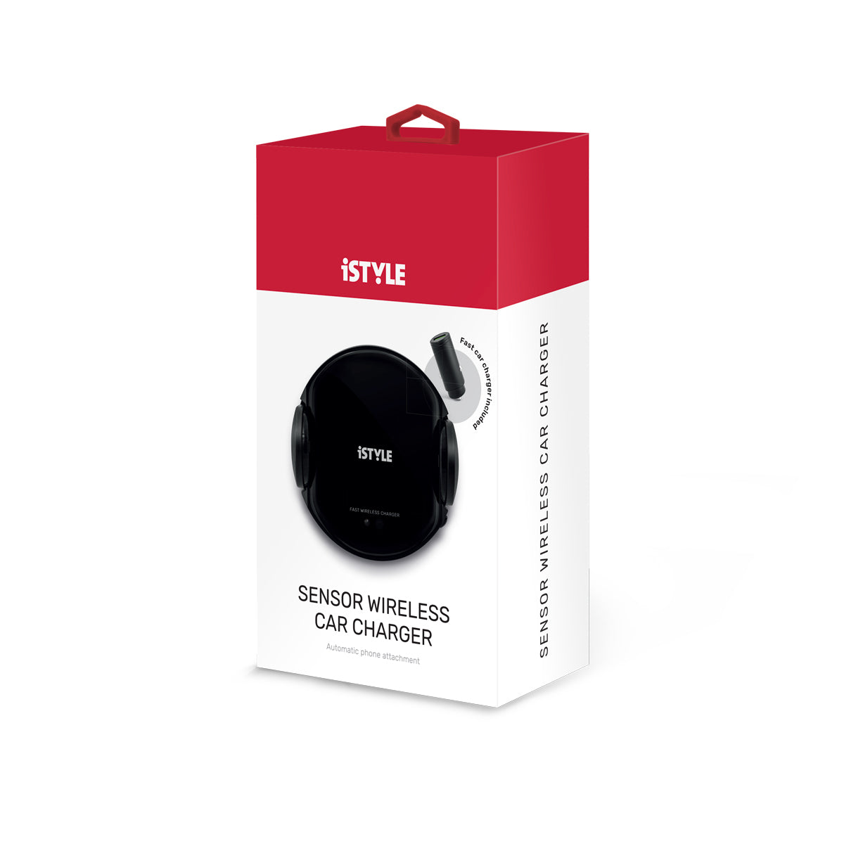 iSTYLE SENSOR WIRELESS CAR CHARGER 5-15W - čierna + 18W car charger (bundle)