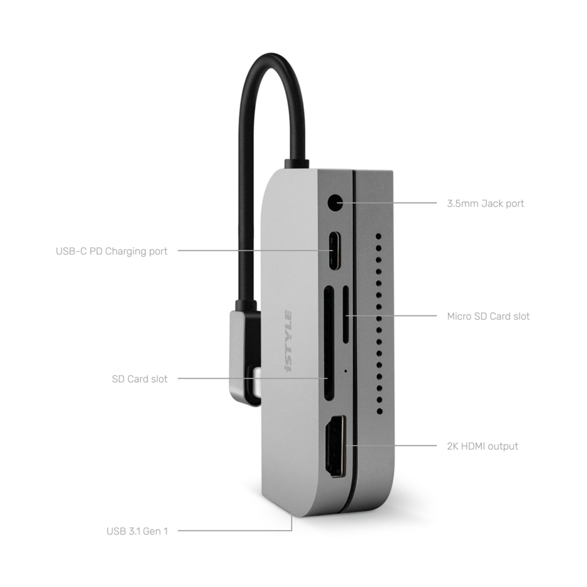 iSTYLE Type-C HUB PAD (for Apple iPad Pro) - Silver
